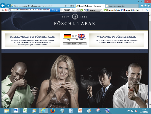 Tabakfirma Pöschl hält an unerlaubter Werbung im Internet fest