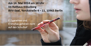Einladung zur Podiumsdiskussion: Keine E-Zigaretten und E-Shishas für Kinder und Jugendliche!
